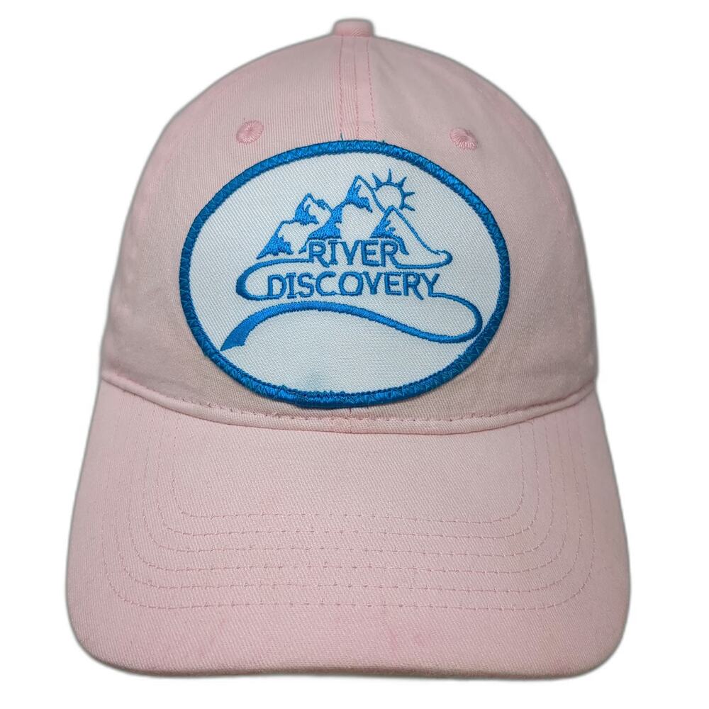 BIG Baseball Cap Pink One Size Strapback River Discovery Mountain Graphic Hat